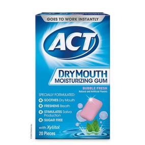 img 4 attached to ACT Dry Mouth Moisturizing Gum: Sugar-Free Bubble Fresh with Xylitol (20 Count)