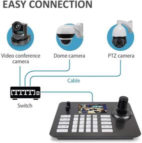 img 2 attached to 🎬 LEFTEK Video Conference PTZ Controller Decoder: Advanced Keyboard with 5 Inch LCD Screen, 4D Joystick, POE Function & Protocol Connection