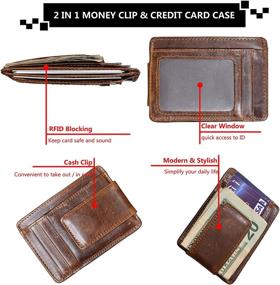 img 2 attached to 👜 Minimalist Leather Men's Hopsooken Pocket Wallet for Wallets, Card Cases & Money Organizers in Accessories