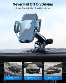 img 2 attached to 🚗 Gulbunda Car Phone Holder Mount - Enhanced One Touch Dashboard+ Air Vent Phone Mount for Car - Compatible with iPhone 13 12 11 Pro Max SE Mini, Samsung Galaxy S20 S10, and Note Series