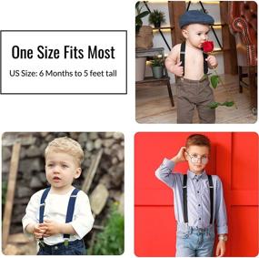 img 1 attached to 👧 Trilece Adjustable Elastic Suspenders for Boys, Girls, and Toddlers - 1 inch Wide Y Shape with Strong Clips: Perfect for Cosplay Parties!