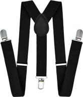 👧 trilece adjustable elastic suspenders for boys, girls, and toddlers - 1 inch wide y shape with strong clips: perfect for cosplay parties! logo