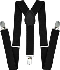 img 4 attached to 👧 Trilece Adjustable Elastic Suspenders for Boys, Girls, and Toddlers - 1 inch Wide Y Shape with Strong Clips: Perfect for Cosplay Parties!