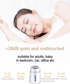 img 2 attached to g-JACK Humidifiers: USB Power Supply, 330ml Ultrasonic Cool Mist for Bedroom - Portable Mini USB Humidifier for Desktop Office with Fan, LED Light, Quiet Operation (White)