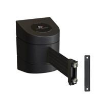 magnetic wall mount retractable belt barrier with- ccw series wmb-220 (15 foot black belt and black abs case) logo