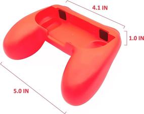 img 2 attached to 🎮 FYOUNG Hand Grips for Nintendo Switch/Switch OLED Model Controllers - Blue and Red (2 Packs), Optimized Joy Con Grip