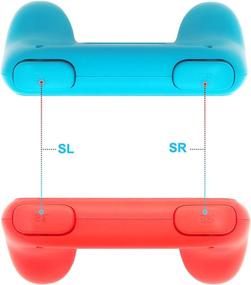 img 3 attached to 🎮 FYOUNG Hand Grips for Nintendo Switch/Switch OLED Model Controllers - Blue and Red (2 Packs), Optimized Joy Con Grip