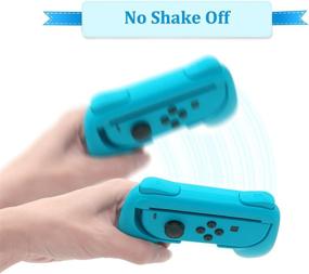 img 1 attached to 🎮 FYOUNG Hand Grips for Nintendo Switch/Switch OLED Model Controllers - Blue and Red (2 Packs), Optimized Joy Con Grip