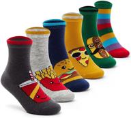 🧦 warm boys wool socks - winter thermal crew socks for kids (6 pack) logo
