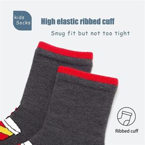 img 1 attached to 🧦 Warm Boys Wool Socks - Winter Thermal Crew Socks for Kids (6 Pack)