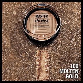 img 2 attached to ✨ Maybelline Master Chrome Metallic Highlighter Powder: Molten Gold Shade, 0.24 Ounce - Get your Glow On!