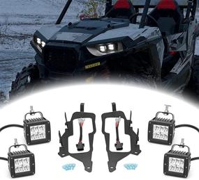 img 4 attached to Dasen Headlight Brackets 2014 2019 Polaris