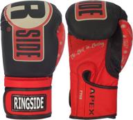 🥊 ringside apex flash boxing training sparring gloves - black/red, 14 oz логотип