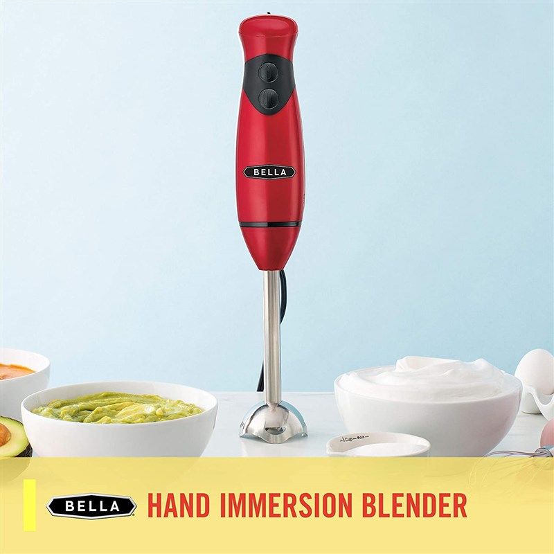 Bella Immersion Blender with Whisk Attachment - Black