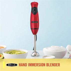 img 3 attached to 🥣 BELLA Immersion Hand Blender with Whisk Attachment - Effortlessly Mix Sauces, Puree Soups, Prepare Smoothies &amp; Dips - BPA-Free, Easy-Clean, Stainless Steel/Red