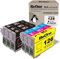 🖨️ beone remanufactured ink cartridge replacement for epson 126 t126 - 6-pack | compatible with workforce 545, 645, 633, 845, 520, 630, 435, 840 | wf-3540, wf-3520, 60, wf-7520, 635, wf-7010, wf-3530 printer (3bk, 1c, 1m, 1y) logo