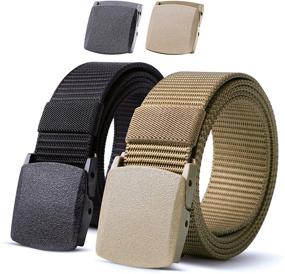 img 4 attached to Military Tactical Webbing Outdoor Plastic Men's Accessories in Belts