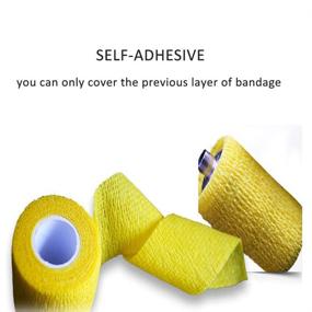 img 3 attached to 🖌️ Tattoo Grip Cover - Jconly 10pcs Disposable Self Adhering Bandage Wrap for Tattoo Handle Grip Tube with Tattoo Grip Tape and Pen Machine Covers