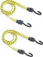 🔗 cartman ultra 48" black/yellow flat bungee cord, 2-pack - secure and versatile elastic cords for heavy-duty use логотип