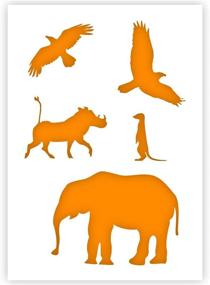 img 3 attached to 🖌️ A5 Size QBIX African Animals Stencil - Zebra, Rhino, Leopard, Meerkat, and Bird - Reusable Stencil for Painting, DIY Stenciling, Crafts, Wall Art, Airbrushing, and Furniture Décor