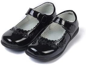 img 3 attached to 👑 School Uniform Princess Shoes: MK MATT KEELY Girls' Black Leather Mary Jane Shoes for Leisure and Everyday Wear
