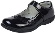 👑 school uniform princess shoes: mk matt keely girls' black leather mary jane shoes for leisure and everyday wear logo