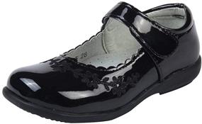 img 4 attached to 👑 School Uniform Princess Shoes: MK MATT KEELY Girls' Black Leather Mary Jane Shoes for Leisure and Everyday Wear