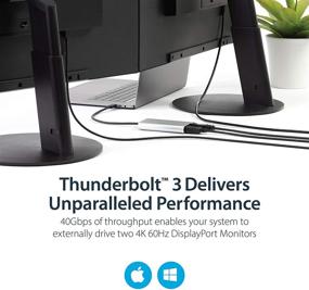 img 2 attached to 🖥️ StarTech.com Thunderbolt 3 to Dual DisplayPort Adapter 4K 60Hz - Advanced Thunderbolt 3 Certified Video Converter - Enhance Your Setup with Dual 4K DisplayPort Monitors - Mac &amp; Windows Compatible