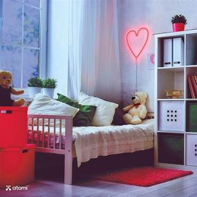 img 3 attached to ❤️ Atomi Smart Neon LED Light - Decorative Bedroom & Bar Wall Art with USB Power, 10 ft Cord - Red Heart