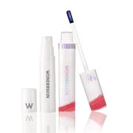 wonderskin peel & reveal wonder blading lip stain: long-lasting, natural-based, transfer-proof liquid blading color treatment (first kiss) - waterproof and no-touch-ups required! logo