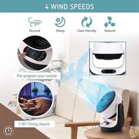 img 1 attached to 🌀 VIVOSUN Air Circulator Fan: Powerful Wind Floor and Table Fan with Remote Control for Bedroom, Home, Dorm, and Office - ETL Certified