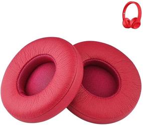 img 4 attached to Solo 3 Replacement Ear Pads Cushions Solo2 Earpads Accessories Compatible With Beats By Dre Solo3/Solo 2 Wireless (Model A1796/B0534) Headphones