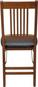 img 1 attached to 🪑 High-Quality Meco STAKMORE True Mission Folding Chair Fruitwood Finish, Set of 2 for Sale