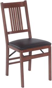 img 4 attached to 🪑 High-Quality Meco STAKMORE True Mission Folding Chair Fruitwood Finish, Set of 2 for Sale