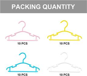 img 2 attached to 👶 Colorful Baby Clothes Hangers for Closet - YUEANG Kids Hangers (40 PCS)