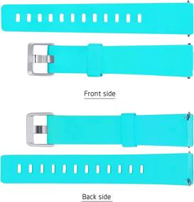 img 3 attached to CREFORT Adjustable Replacement Classic Accessory Bands for Fitbit Versa/Fitbit Versa 2/Fitbit Versa Lite - Women Men - Black Blue Gray Plum White Teal Peach Periwinkle