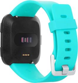 img 1 attached to CREFORT Adjustable Replacement Classic Accessory Bands for Fitbit Versa/Fitbit Versa 2/Fitbit Versa Lite - Women Men - Black Blue Gray Plum White Teal Peach Periwinkle