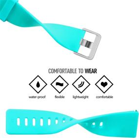 img 2 attached to CREFORT Adjustable Replacement Classic Accessory Bands for Fitbit Versa/Fitbit Versa 2/Fitbit Versa Lite - Women Men - Black Blue Gray Plum White Teal Peach Periwinkle