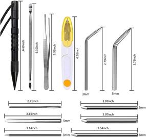img 3 attached to 📿 Полный набор для изготовления браслетов из паракорда с регулируемыми инструментами для изготовления и набором для стежки из нержавеющей стали в хаки