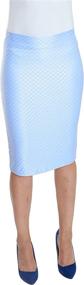 img 4 attached to 👗 ESTEEZ Stretchy Silky Pencil Skirt: Accentuate Your Figure with this Flattering Knee-Length Skirt