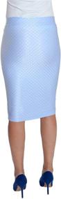 img 2 attached to 👗 ESTEEZ Stretchy Silky Pencil Skirt: Accentuate Your Figure with this Flattering Knee-Length Skirt