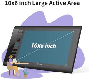img 3 attached to 🎨 UGEE M708 V2 Graphics Drawing Tablet - 10 x 6 Inch Large Tablet with 8192 Levels Pressure Stylus - Windows 10/8/7 Mac Compatible - Ideal for Artists, Designers, and Amateurs