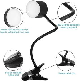 img 1 attached to 🔦 Beyoxfath LED Clip Reading Light: 30 LEDs USB Clip-on Lamp with 3 Color Modes, 10 Levels Dimmer, and 360° Flexible Gooseneck