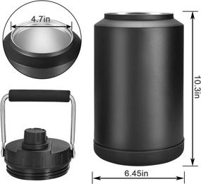 img 2 attached to Sursip Insulated Stainless Food Grade Flask Black Storage & Organization for Kitchen Storage & Organization