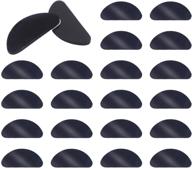 👓 non-slip silicone nose pads: 20 pairs adhesive glasses pads for eyeglasses & sunglasses - 1mm, black logo