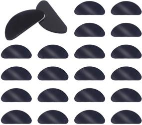 img 4 attached to 👓 Non-Slip Silicone Nose Pads: 20 Pairs Adhesive Glasses Pads for Eyeglasses & Sunglasses - 1mm, Black