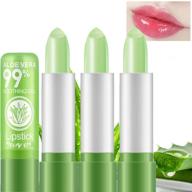 👄 3 pack aloe vera lipstick, lemonsac long lasting nutritious lip balm lips moisturizer magic temperature color changing lip gloss - 3pcs logo