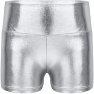 🔆 iefiel girls metallic gymnastic dance shorts: shimmering bottoms for sports, cheer, workout, and swimming logo