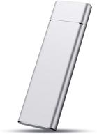 💾 портативный внешний жесткий диск, тонкий накопитель 1тб 2тб - совместимый с пк, ноутбуком и mac (серебряный) логотип