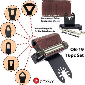 img 1 attached to 🔧 Enhance Your Sanding Experience with Odyssey OB-19 Multitool Contour Sanding Accessory Set: 6 Unique Profile Shapes for Impeccable Results